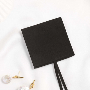 <b>Black</b> Custom Jewelry Pouches Personalized Logo Envelope Bags Microfiber Jewelry Packaging Pouch - Product Image 2
