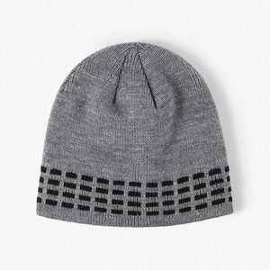 New No Brim Winter Fleece-Lined Thickened Pile Knitted Hat <b>Men</b> and Keep Warm Ear Protection Color Woolen <b>Cap</b> - Product Image 6