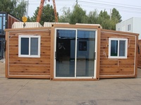 Boîte d'extension pliable à double aile, taille de couleur personnalisée, 3 chambres à coucher, cuisine et salle de bain, panneaux métalliques sculptés en option