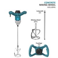 Mélangeur à peinture électrique industriel portatif 2400W pour malaxage rapide de peinture, ciment, mortier et aliments