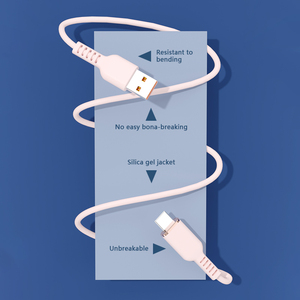 Sản xuất biểu tượng tùy chỉnh USB Silicon USB Loại C siêu nhanh sạc sạc điện thoại Di động Cáp 4 lõi dây cho cáp dữ liệu - Product Image 6