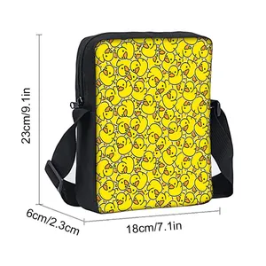 Nouveau jaune 3D dessin animé canard motif sac à bandoulière à la mode Nylon sac à main pour garçons/filles meilleur cadeau pour les adolescents - Product Image 2