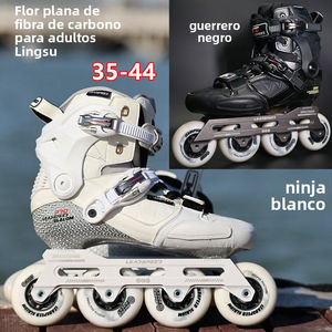 <span class=keywords><strong>Patines</strong></span> en Línea de Estilo Libre de Alta Calidad con <span class=keywords><strong>4</strong></span> <span class=keywords><strong>Ruedas</strong></span> de Fibra de Carbono <span class=keywords><strong>para</strong></span> Adultos, Ninja Blanco/Guerrero Negro HXJ, <span class=keywords><strong>para</strong></span> Hombre y <span class=keywords><strong>Mujer</strong></span> - Product Image 3