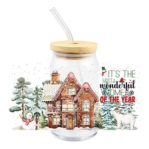 Envolturas para Vasos Navideñas con Diseño UV DTF, Impermeables por Ambos Lados, de Alta Calidad, para Vasos de 16 oz, Adhesivos de Transferencia para Llaveros - Product Image 5