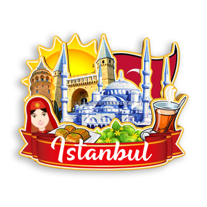 3 strati stampati UV <span class=keywords><strong>turchia</strong></span> <span class=keywords><strong>souvenir</strong></span> turistici magnetici in legno artigianato magneti per frigorifero in legno Istanbul forma magnetica personalizzata - Product Image 1