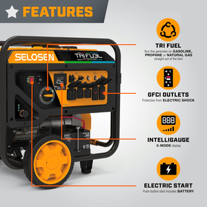 12kw 15kw LNG <b>Gasoline</b> Generator Portable 15000w Tri Power Camping Generic HSAMZ-Tri Fuel Lng Lpg <b>Gasoline</b> Genset-12kw-1 - Product Image 3