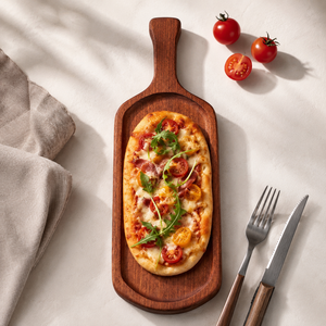 Bandeja de Madera de Acacia Premium con Asa, Plato Largo y Estrecho para Servir Postres, Pan, <span class=keywords><strong>Queso</strong></span> y Aperitivos - Product Image 5