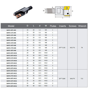 Cabezal de corte antivibración BAP3 BAP4 con 3 filos para fresado, de acero aleado, OEM/ODM para torno CNC APMT1135 - Product Image 4