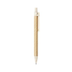 Stylo bille promotionnel classique en papier kraft recyclé, personnalisable avec logo, écologique, avec clip en plastique et bois – Offre spéciale - Product Image 2