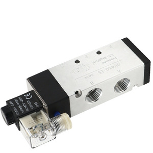 วาล์วแม่เหล็กไฟฟ้า 4V410-15 ดีซี 24V 2 ทาง 5 พอร์ต วาล์วควบคุมแบบไพล็อตสำหรับแก๊ส ขนาดพอร์ต 1/2 นิ้ว - Product Image 5
