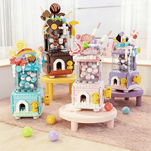 Ensemble de distributeur automatique de bonbons en blocs de construction colorés, très vendu, avec des bonbons réalistes pour la créativité et le jeu des enfants, vente en gros OEM - Product Image 2