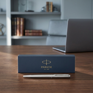 Stylo Parker Jotter en acier inoxydable, modèle 107420-1, pour l'écriture des étudiants et des professionnels des finances, avec encre bleue - Product Image 3