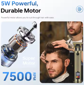 Vendita calda Vintage T9 cipper da barbiere elettrico professionale per uomo Trimmer per capelli con batteria barba Trimmer per uomo - Product Image 5