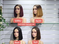 Perruque Bob Droite Super Double Drawn de la Marque FRANK, Dentelle HD Complète Sans Colle, Densité 300%, Cheveux Humains, Perruques Lace Front 100% Cheveux Vierges