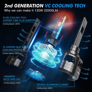 Bevinsee 120W H1 <strong>LED</strong> <strong>Headlight</strong> High Beam Bulbs for <strong>Ford</strong> Escape 2013-2016 <strong>Fiesta</strong> 2014-2018 - Product Image 4