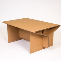 Ensemble de meubles en carton pliable en gros d'usine-Armoire de chaise de table écologique recyclable pour le bureau à domicile et les petits espaces