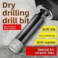 Foret de perçage pour carrelage de 6 mm pour maçonnerie, verre, marbre, pierre, céramique, porcelaine pleine, et ouvre-trou spécial pour briques émaillées