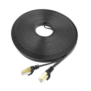 สายแพทช์คอร์ดแบบแบน CAT 7 ทองแดง ยืดหยุ่นได้ 5ม./10ม./20ม. 30AWG STP/FTP หัวต่อ RJ45 4 คู่  พร้อมปลอกหุ้ม PVC มาตรฐาน ROHS สายเคเบิลเครือข่าย Cat7 - Product Image 3