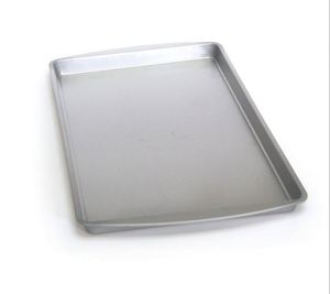 Grand plat à pâtisserie Ware Baker en acier inoxydable, plateau de cuisson non perforé et perforé, plateau de four, plat à pâtisserie B - Product Image 3
