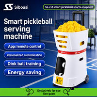Machine de service de pickleball intelligente avec application, 7 modes de service, capacité de 60 balles, intervalle de 1,8 à 9 secondes, batterie 18000 mAh, entraînement professionnel