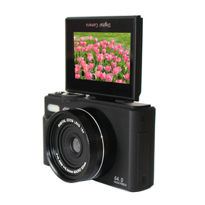 Appareil photo numérique portable 4K 64MP pour étudiants, cadeau de vacances avec écran rabattable de 3,0 pouces, zoom 18X, mise au point automatique, webcam et fonction ralenti - Product Image 1