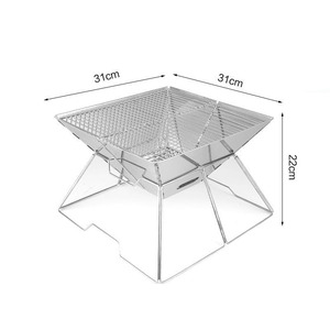 Krom kaplama pişirme ızgara barbekü ızgara açık ateş çukuru altıgen ahşap karbon ısıtma yakacak odun sobası - Product Image 2