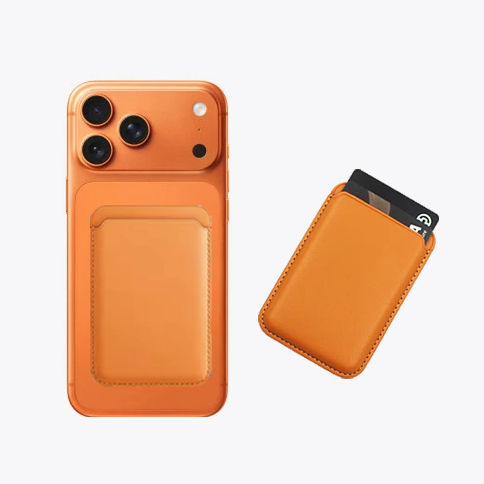 Custom Logo Strong Magnetic Mag Case Card Holder Leather Wallet Safes With Stand for Iphone 17 16 15 Pro Max 14 13 12 Plus