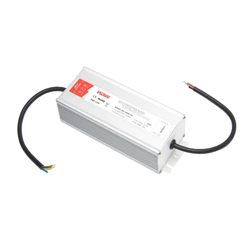 Controlador Led impermeable de voltaje constante, fuente de alimentación al aire libre para iluminación Led, Ac a Dc IP67, 12v, 36w, 60w, 100w, 200w