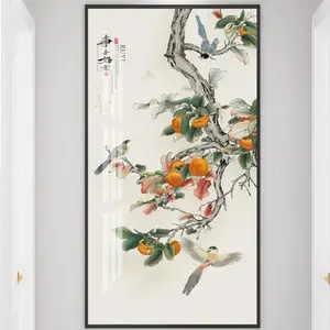 Salon Chambres Simplicité Décoratif Mur Art Peinture Oiseau Style Chinois Cristal Porcelaine Peinture
