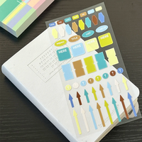 Autocollants transparents personnalisés CMYK en gros à faible MOQ pour papeterie de marque, fournitures de scrapbooking et de bricolage en vrac