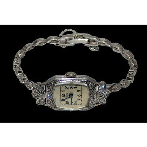 Orologio da donna in oro bianco 18k e 14k con 28 diamanti-Hover Swiss - Product Image 4