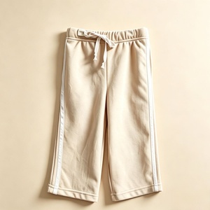 Pantalon pour bébé en coton French Terry, coupe large, imprimé personnalisé, taille élastique, longueur intégrale, pour fillettes - Product Image 3