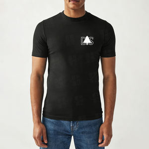 Camisetas de Algodón Lisas para Hombre, Manga Corta, Corte Regular, Preencogidas, Transpirables, con Logotipo Impreso Digital Personalizado, Marca Privada, Venta al Por Mayor OEM - Product Image 2