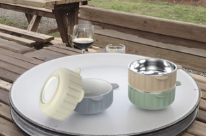 Trẻ em sứ bát với Silicone tay áo sứ Toddler Bát ngũ cốc trẻ em chống bỏng thực phẩm container bé BÁt - Product Image 6