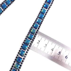 Décoration en strass bleu royal scintillant pour costumes de <span class=keywords><strong>carnaval</strong></span> des Caraïbes pour femmes - Product Image 5