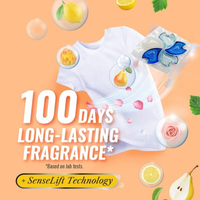 Capsules de lessive écologiques antibactériennes jetables 5-en-1 avec parfum longue durée pour lavage automatique en machine