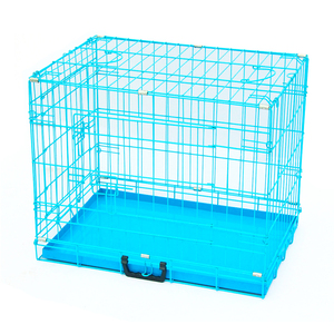 Zeytin yeşil çift kapı büyük katlanabilir <span class=keywords><strong>Metal</strong></span> köpek sandık kapalı Pet kafesleri evler açık köpek kulübesi kafes - Product Image 5