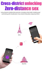 APP โทรศัพท์มือถือรีโมทคอนโทรลไร้สายเข็มขัดพรหมจรรย์กรงไก่ชายกรง Dildo ล็อคกรงไก่ BDSM อุปกรณ์พรหมจรรย์ชายเกย์ของเล่น - Product Image 2