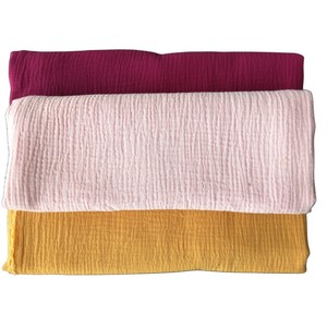 Tissu Mousseline Froissée Double Couche en <span class=keywords><strong>Coton</strong></span> Biologique Peigné 40*40 108*84 120GSM pour Doublure <span class=keywords><strong>de</strong></span> Vêtements <span class=keywords><strong>de</strong></span> Bébé et Chemises - Vente Chaude - Product Image 5