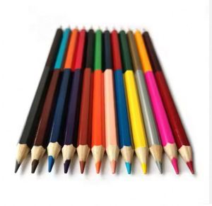 Lápiz de Madera Hexagonal Personalizado con Logotipo Impreso, Juego de Arte de Doble Punta para Dibujo Infantil - Product Image 1
