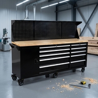 Armoire de garage, chariot à outils, boîte à outils métallique, armoire à outils en acier inoxydable, armoire verrouillable, coffre à outils d'atelier, armoire à roulettes