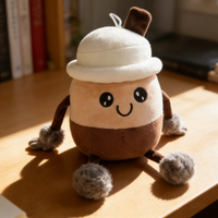 Peluche personnalisée en gros, prix d'usine, garnie de coton PP et polyester, brodée, pour activités promotionnelles d'anniversaire