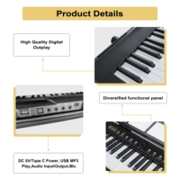 MY MUSIC MY-883 88 Keys Grand Digital Piano Portable Musical Instruments Electronic Keyboard Electric Organ for Beginner