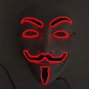 Máscara de Halloween de V de Venganza, de PVC Ligero y Ajustable, con LED, para Disfraces de Terror y Cosplay, con Diseño Transpirable - Product Image 5