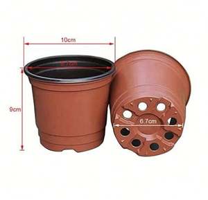 100 pièces Pots de fleurs/plantes en plastique 10 <span class=keywords><strong>CM</strong></span> plateau de graines parfait pour le jardinier (taille moyenne) - Product Image 3