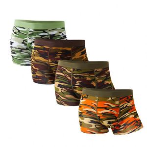 Sous-vêtements pour hommes à taille mi-haute imprimés camouflage, en fibre de bambou respirante et antibactérienne, avec sérigraphie sur la ceinture, directement du fabricant - Product Image 1