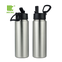 Unique Group 24oz Bouteille de fitness en acier inoxydable avec isolation sous vide à double paroi et couvercle pour le sport Camping Drinkware