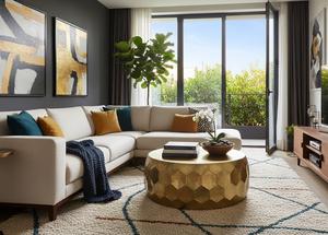 Table basse élégante en laiton, design minimaliste moderne, structure en laiton massif, table centrale élégante, meubles pour salon, hôtel - Product Image 3