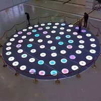 Contrôleur audio 300 * H60MM jeux d'effets interactifs piste de danse ronde led carrelage lumières pour enfant