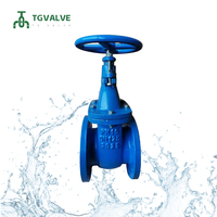 Vanne à opercule manuelle en fonte ductile, étanche, DIN3352 F4 PN16 DN150-DN500, à brides, EPDM, époxy bleu, exportation internationale